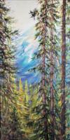 Rocky Mountain Vista, 48 x 24 x 2 Acrylics on canvas