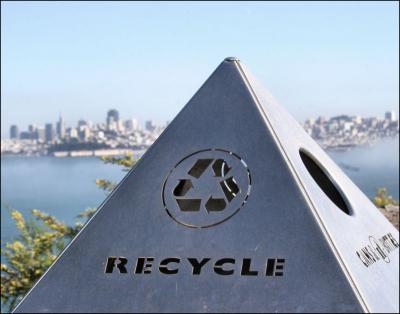 Recycle bin, San Francisco by the Golden Gate Bridge