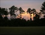 Rainbow at sunset near Washington, North Carolina