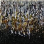 Branching Out  - 6 x 6 x 2 inches, one of my first successful Encaustic pieces. Work continues on all sides, frame unnecessary