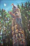 Magic Hour, 60 x 40 x 3 inches Acrylics, gallery wrapped sides painted, narrow frame