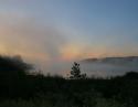 Summer fog at dawn, Cold Lake, Alberta, Canada
