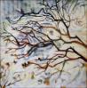 Myrtle At The Zoo - Crepe Myrtle Seed Pods in January, Fort Worth Zoo, TX - 11 x 11 x 3 inches acrylics on canvas, sides painted