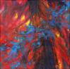 Paint Arson, 11 x 11 x 3 acrylics on canvas, sides painted