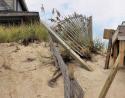 Wood fence, Nag's Head beach, Outer Banks, North Carolina