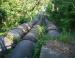 Jone's Falls, Ontario: large pipes built mostly of wood (1930s) carry water to nearby communities