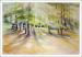 The Campsite, watercolors on 140 lb. acid free cold pressed premium, professionally framed size 22 x 29 inches 