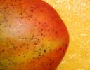 Mango skin and flesh